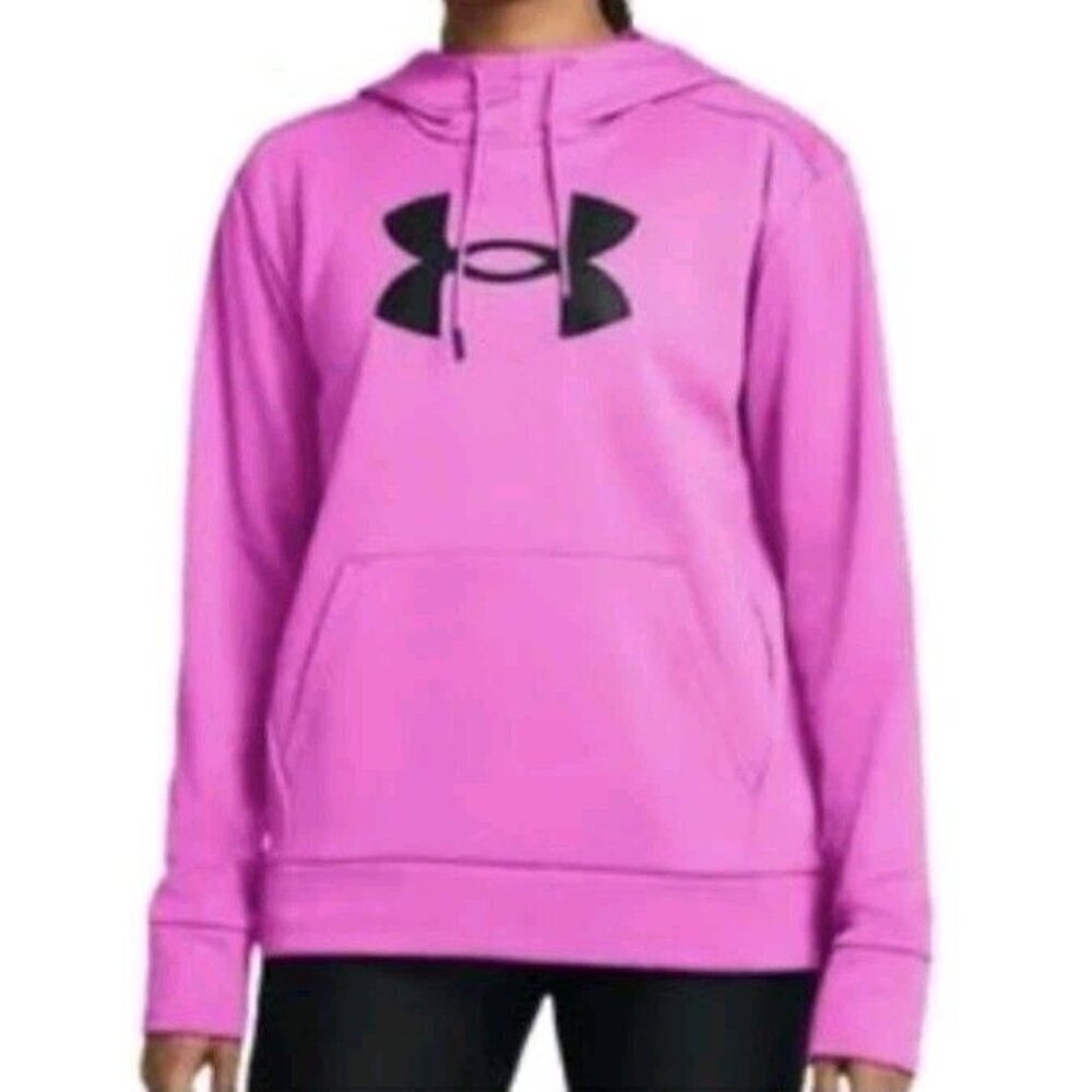 Under Armour Women's Size Medium Fleece BL Hdy Vivid Magenta Pullover Hoodie